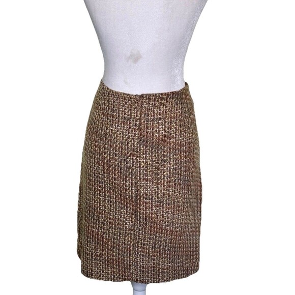 Dalia Women’s Classic Tweed Button Wrap Plaid Heritage Preppy Academia Skirt 10 - Picture 2 of 6